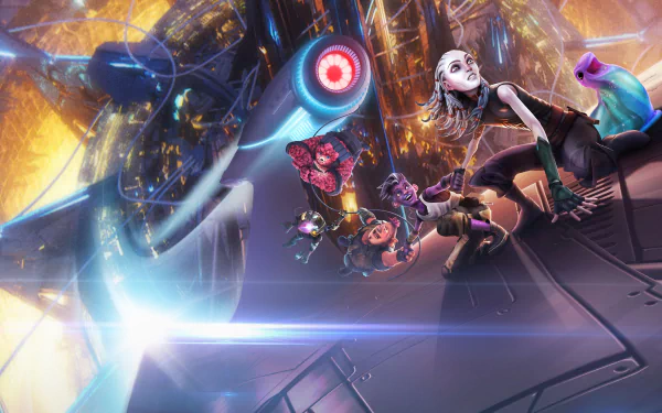 HD wallpaper featuring dynamic Star Trek: Prodigy characters in action on a spaceship for desktop background.