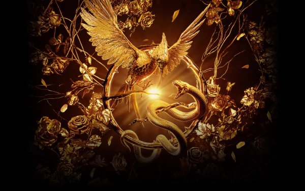 The Hunger Games: The Ballad of Songbirds &amp; Snakes bird gold snake HD Desktop Wallpaper | Background Image