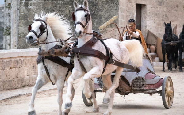 Chariot scene from 'The Book of Clarence' movie for HD desktop wallpaper and background.