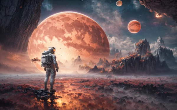  Astronaut On an Alien Planet