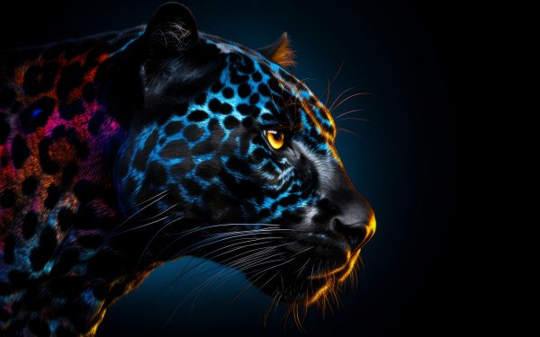 HD desktop wallpaper featuring a close-up of a jaguar against a dark background, perfect for animal-themed backgrounds.