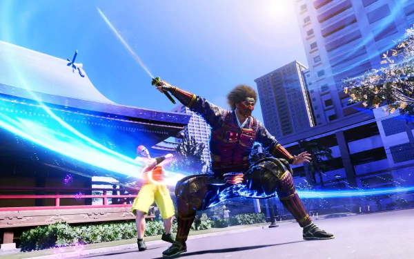 HD wallpaper of Like a Dragon: Infinite Wealth video game featuring a character with a dynamic pose and vibrant graphics.