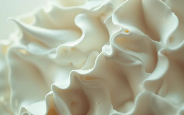 HD desktop wallpaper featuring a close-up view of fluffy whipped cream with soft peaks and a creamy texture.
