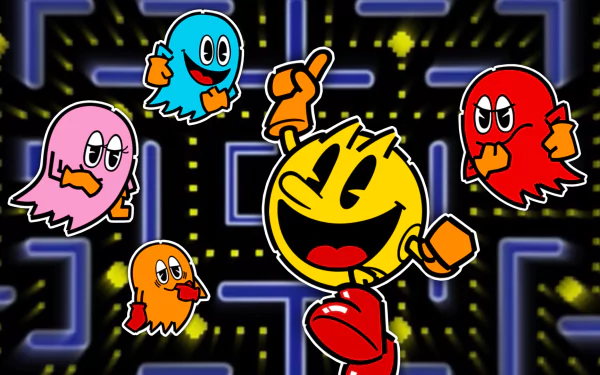 Pac-Man video game 80's arcade Bandai Namco HD Desktop Wallpaper | Background Image