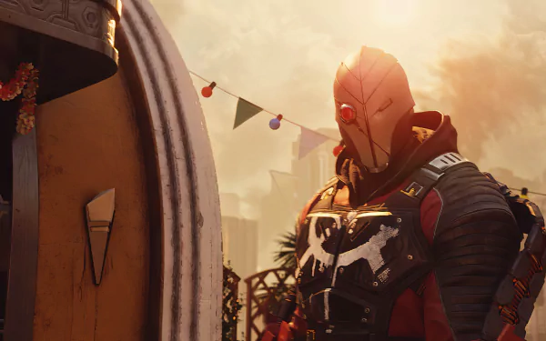 HD desktop wallpaper featuring a character from the video game Suicide Squad: Kill the Justice League, set against a dramatic sky backdrop.