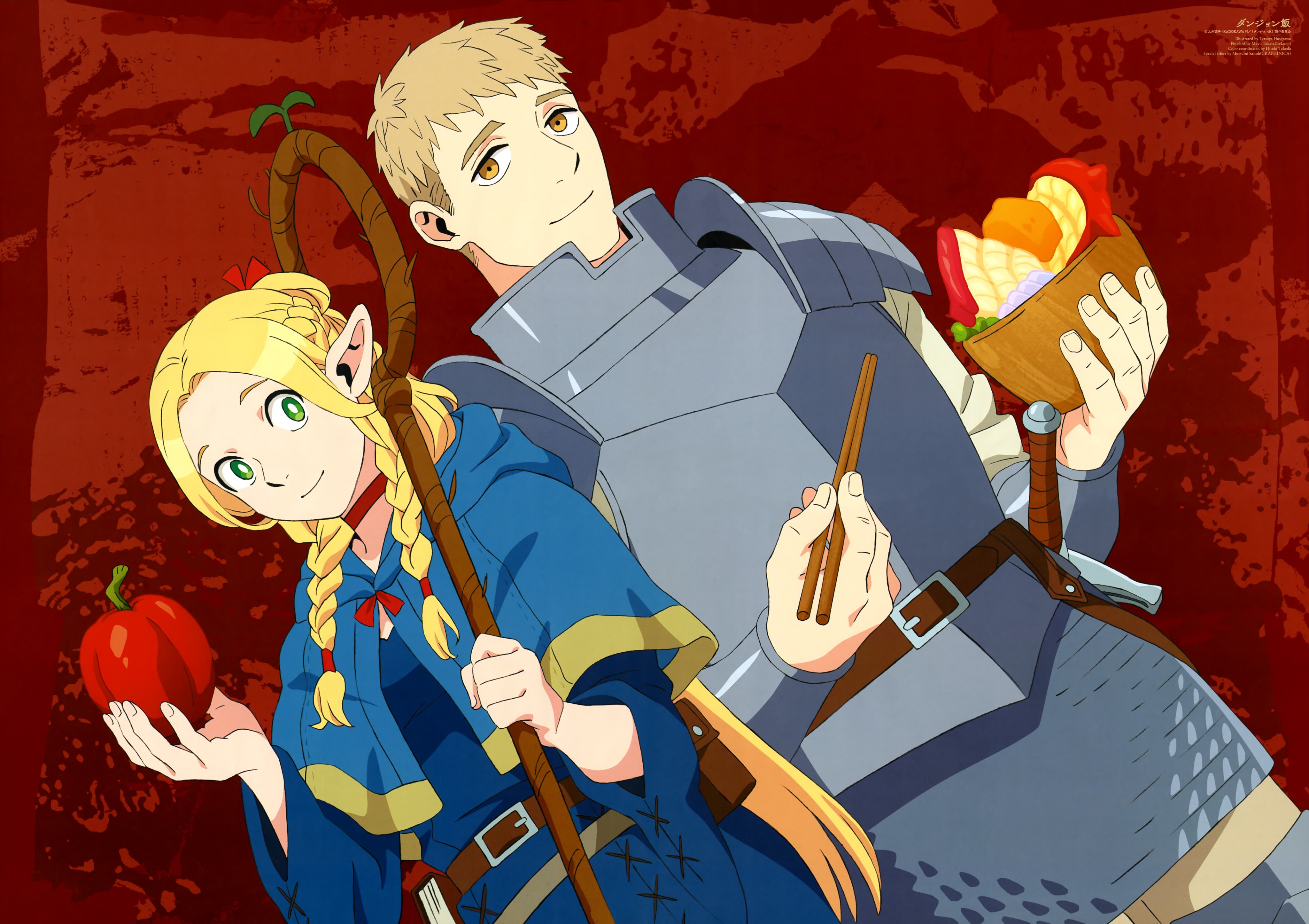 Download Anime Delicious In Dungeon Marcille Donato Laios Touden 4k