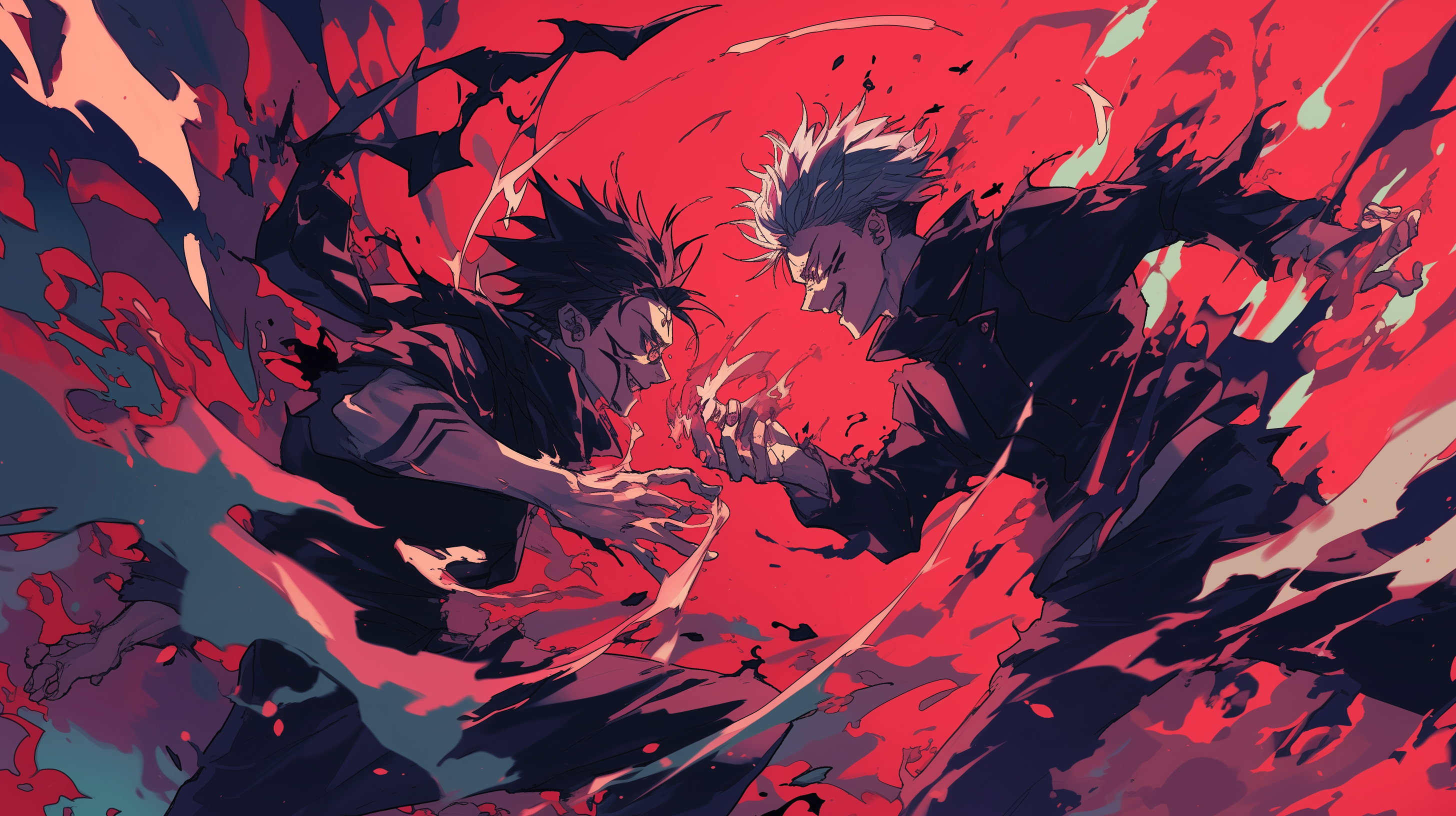 Satoru Gojo vs Sukuna HD Wallpaper - Jujutsu Kaisen Epic Showdown by patrika