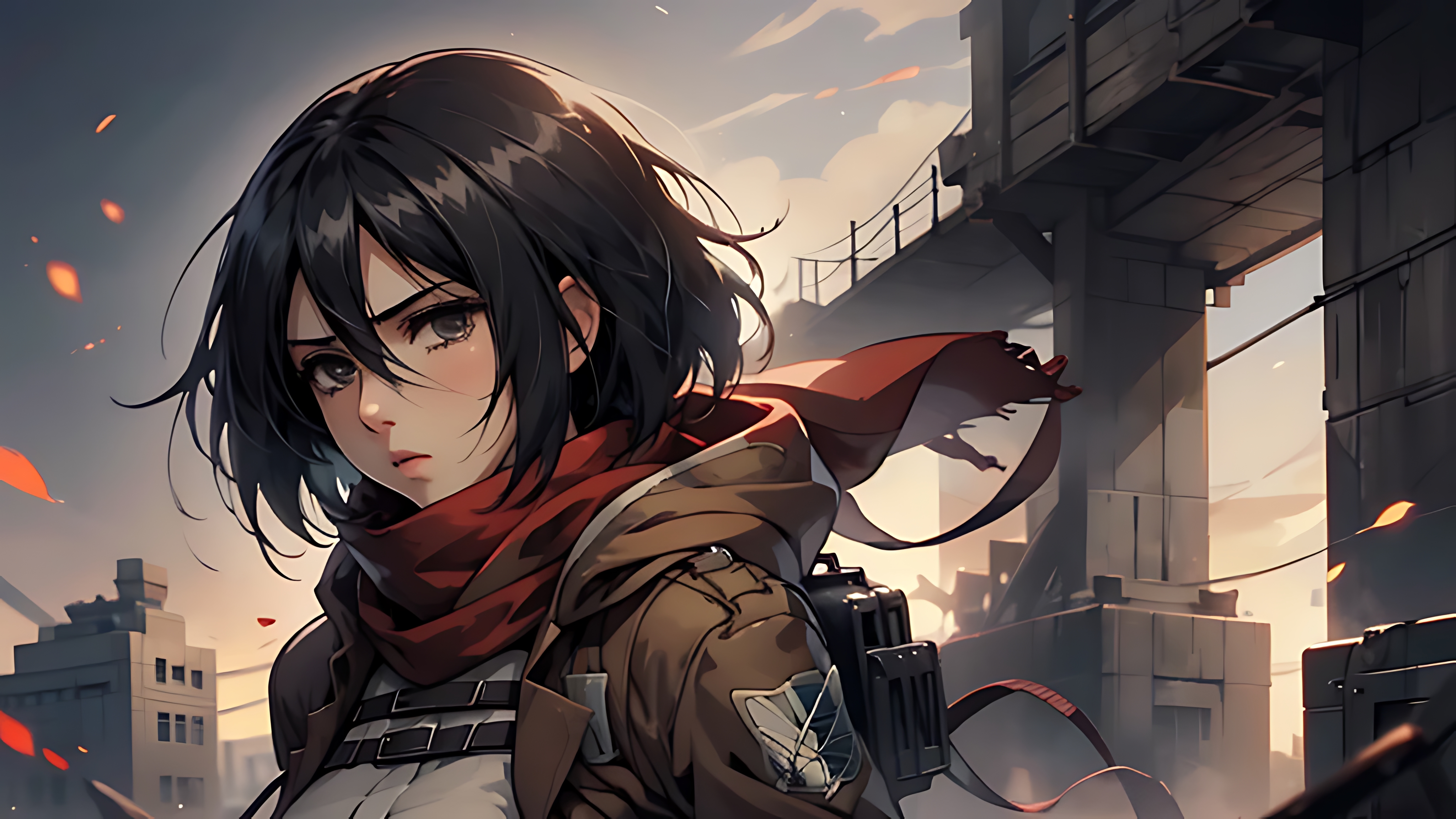 mikasa ackerman attack on titan by lukychandra