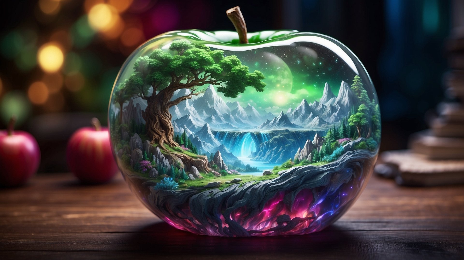 Aurora scene in Crystal apple by AnimeHead