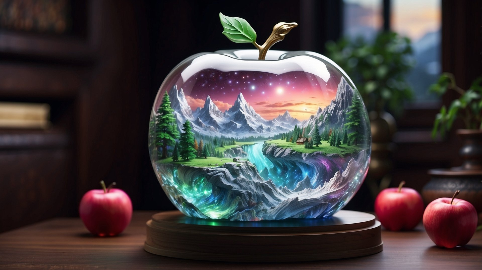 Aurora scene in Crystal apple by AnimeHead
