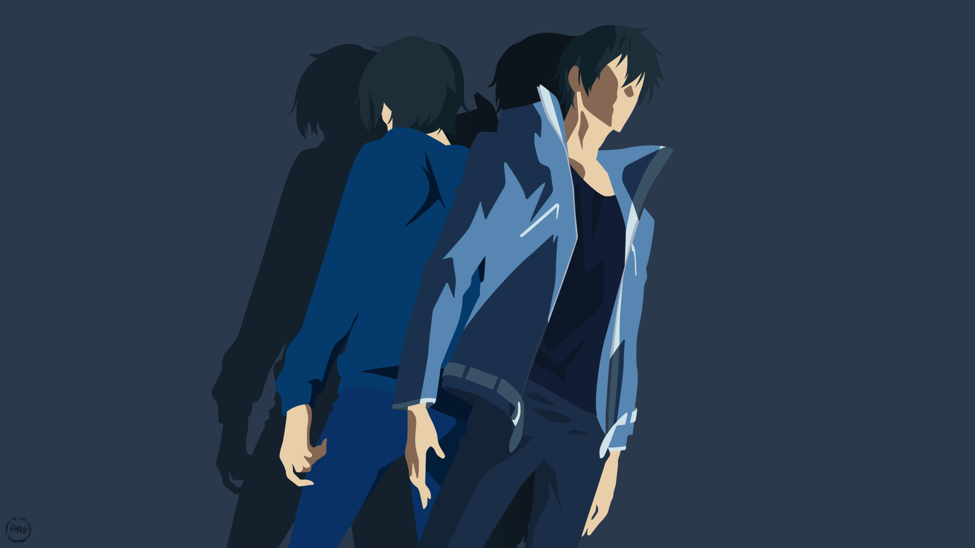 Anime-style 4K Ultra HD desktop wallpaper featuring Sung Jin-Woo from Solo Leveling in a dynamic pose with shadowed reflections on a dark background.