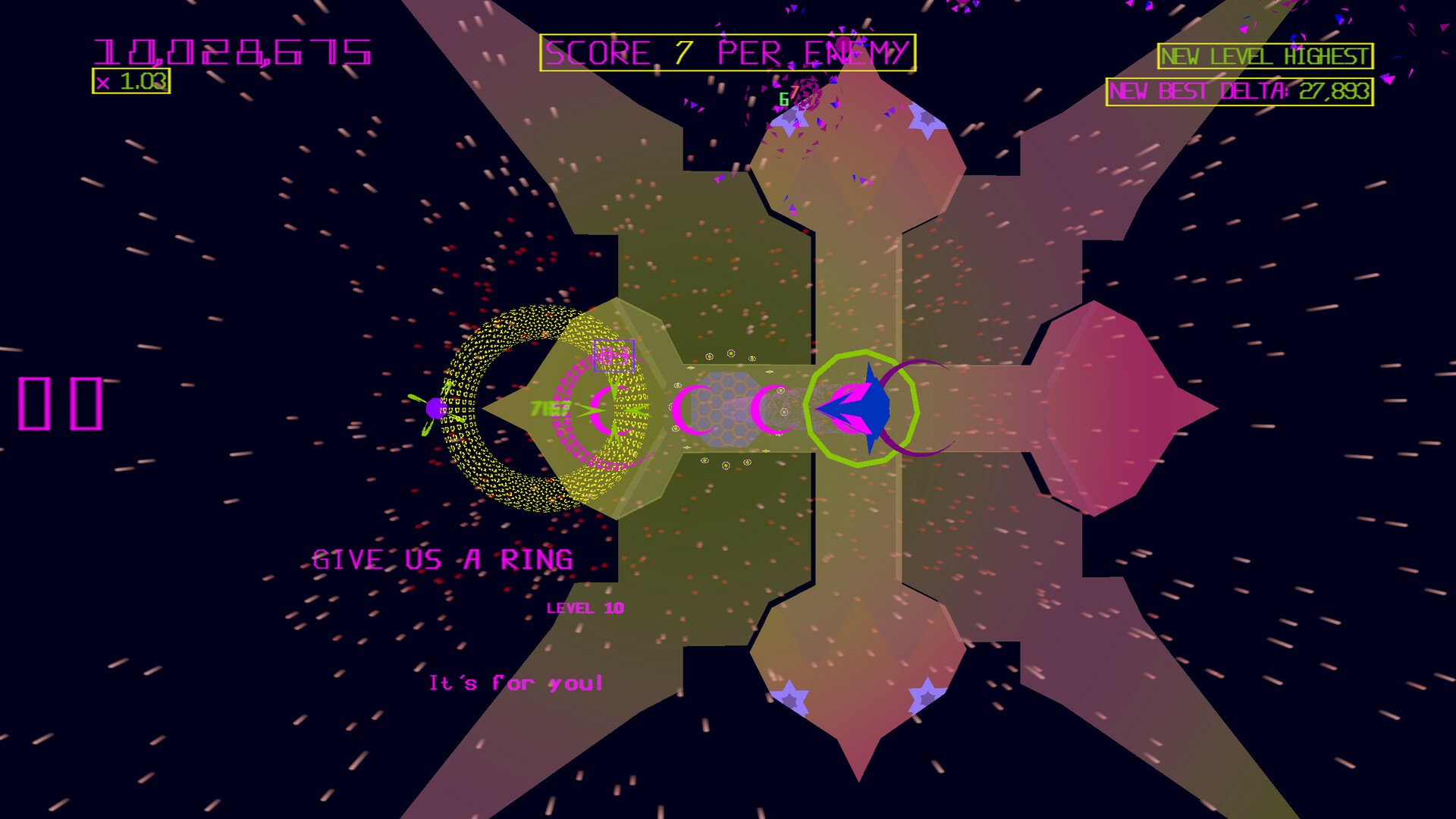 HD desktop wallpaper of 'Akka Arrh' video game with abstract graphics and retro style interface.