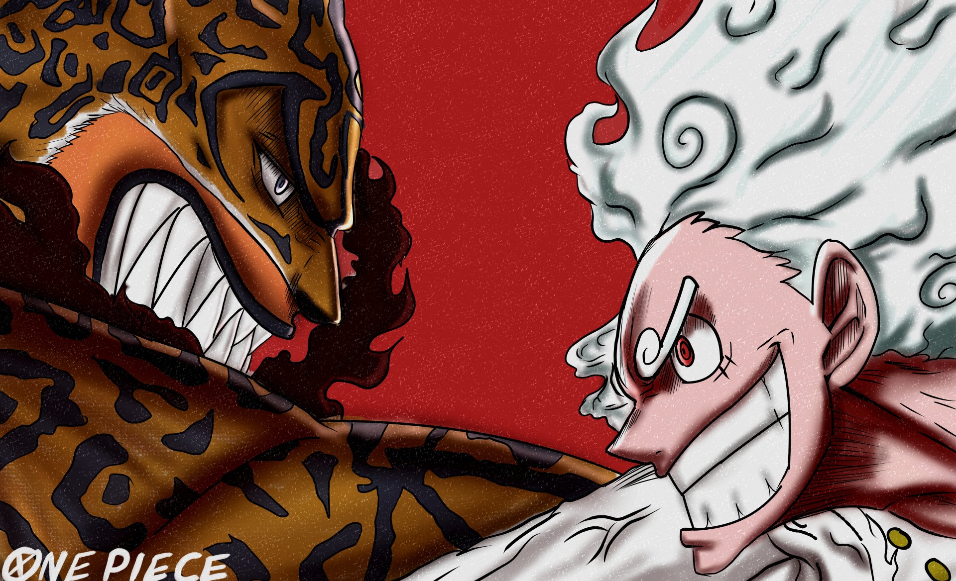 lucci vs luffy by LOKI666