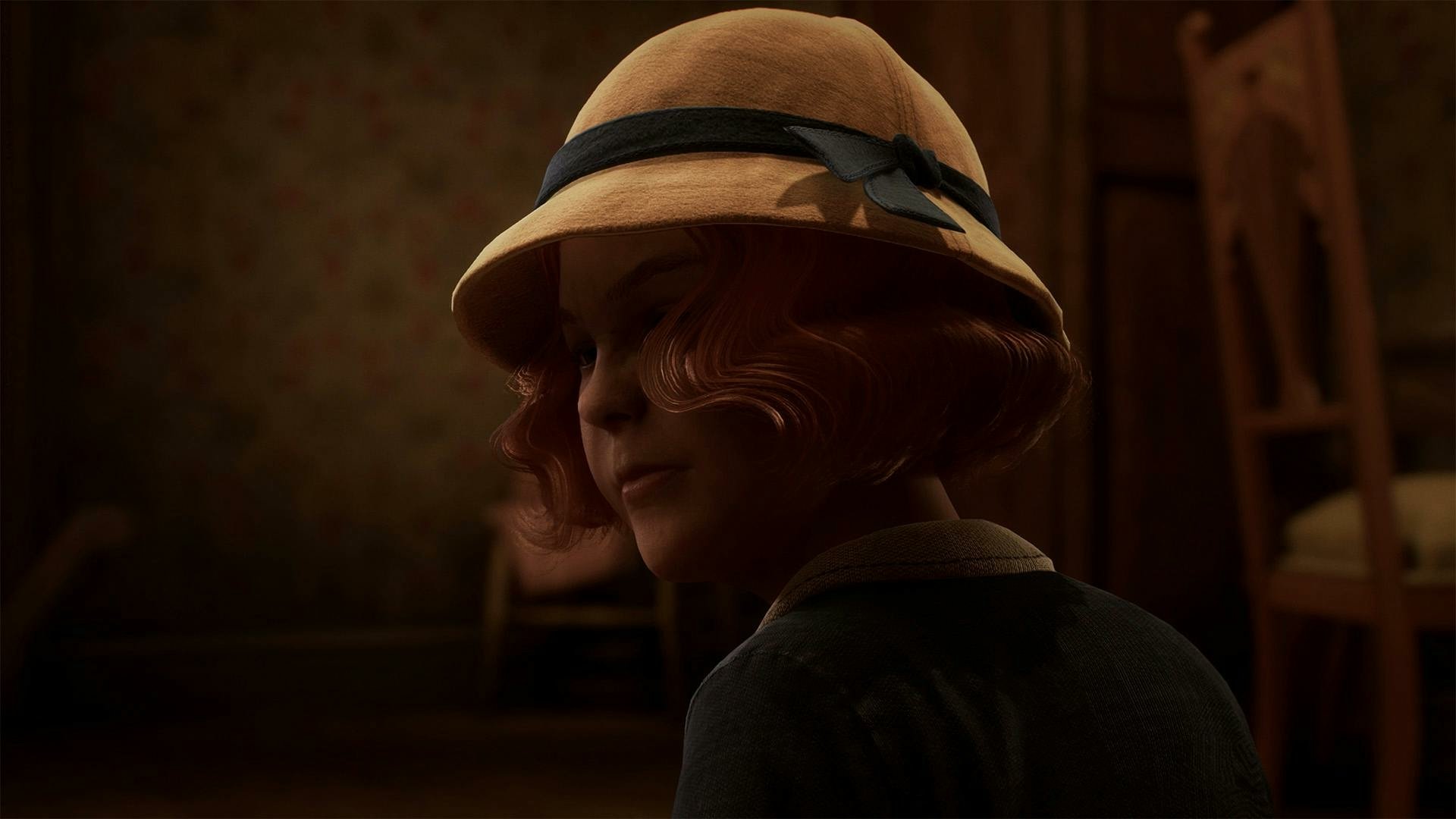 HD Alone in the Dark 2024 video game wallpaper featuring mysterious character in a hat.