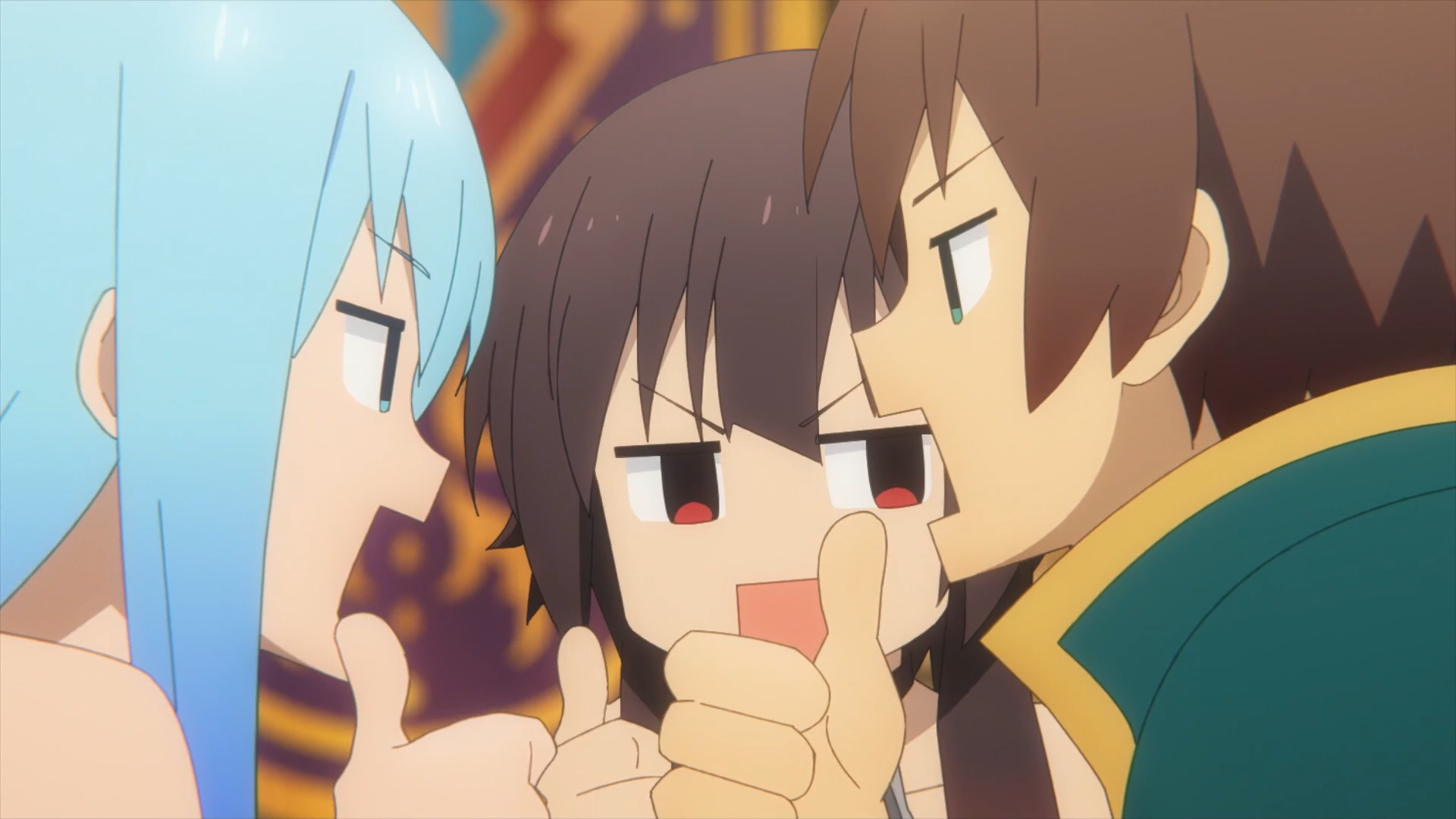 Download Anime KonoSuba - God’s Blessing On This Wonderful World!! Aqua (KonoSuba) Megumin (KonoSuba) Kazuma Satou HD Wallpaper