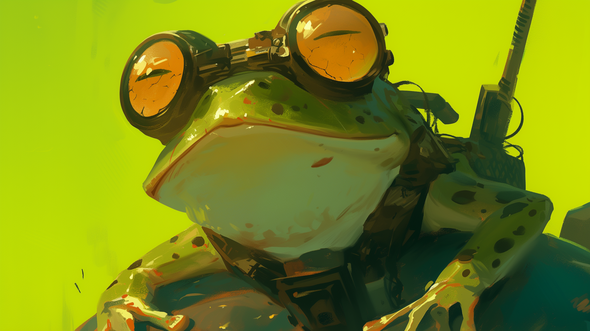 Futuristic Frog Adventure Hd Wallpaper By Robokoboto