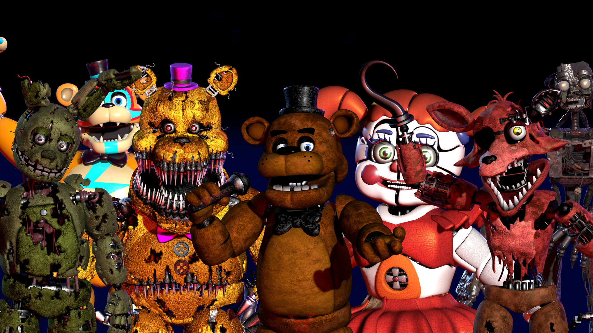 Download Five Nights At Freddy's 4 Five Nights At Freddy's 3 Five Nights At Freddy's 2 Freddy Fazbear's Pizza Five Nights At Freddy's 8k Ultra HD Wallpaper by Mikol1987