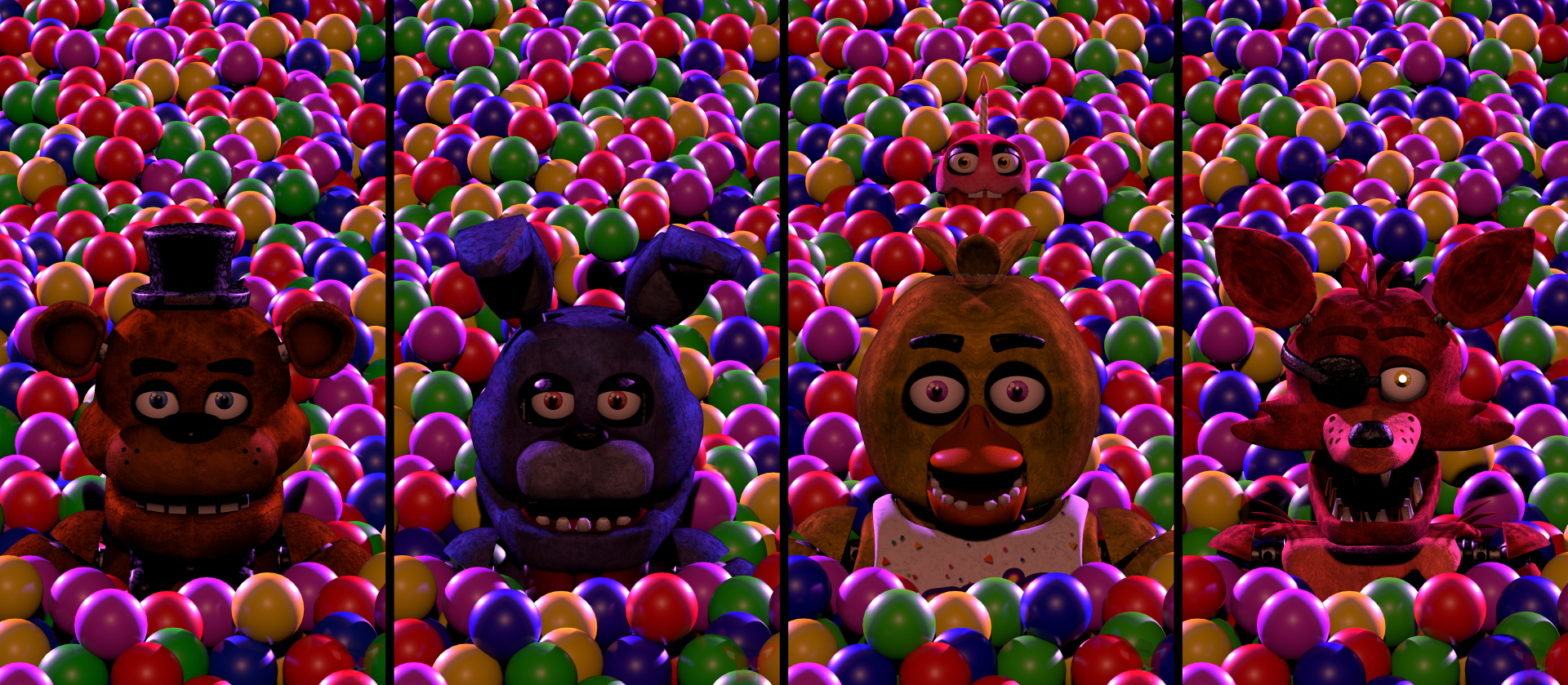 Download Fazbear Entertainment Freddy Fazbear's Pizza Classic Animatronics Original Animatronics Five Nights At Freddy's 8k Ultra HD Wallpaper by Mikol1987