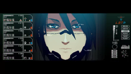 SIGNALIS video game character close-up with HUD elements for HD desktop wallpaper and background.