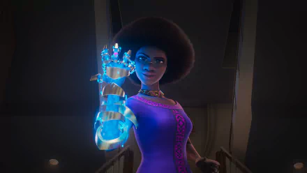 SEO-friendly Iwájú TV show character with a glowing arm in an HD desktop wallpaper.