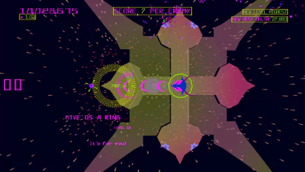 HD desktop wallpaper of 'Akka Arrh' video game with abstract graphics and retro style interface.