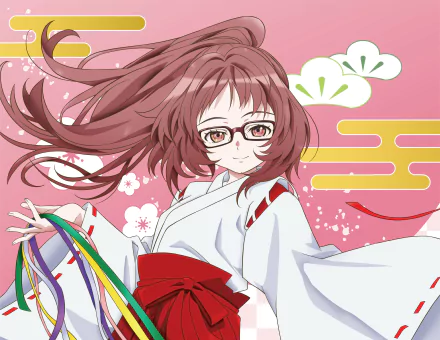 A vibrant anime HD desktop wallpaper featuring Ai Mie from The Girl I Like Forgot Her Glasses without her glasses, showcasing a colorful and playful aesthetic.