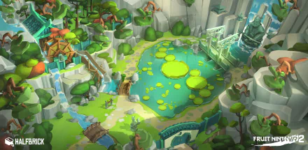 video game Fruit Ninja VR 2 HD Desktop Wallpaper | Background Image