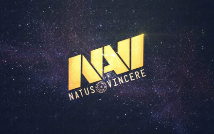 Natus Vincere (NaVi) esports team logo on a starry background for HD desktop wallpaper.