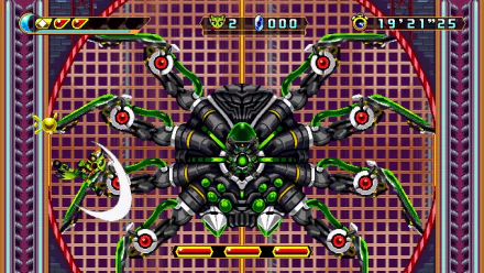 HD desktop wallpaper of Freedom Planet 2 video game featuring a boss battle scene.