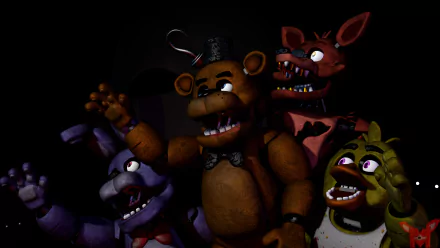 Freddy (Five Nights at Freddy's) Foxy (Five Nights at Freddy's) video game Freddy Fazbear's Pizza Five Nights at Freddy's HD Desktop Wallpaper | Background Image