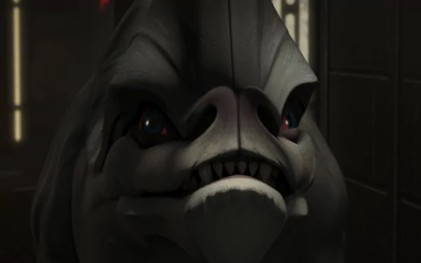 HD desktop wallpaper featuring a close-up image of a character from Star Wars: The Bad Batch TV show, suitable as a background with dark and dramatic tones.