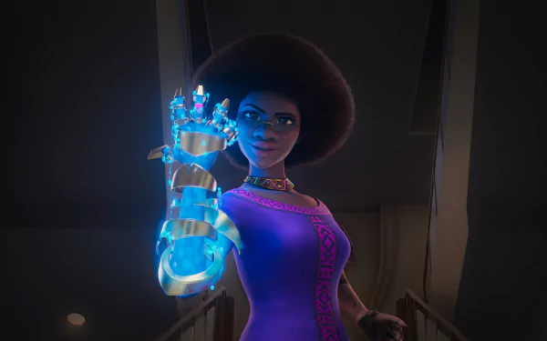 SEO-friendly Iwájú TV show character with a glowing arm in an HD desktop wallpaper.