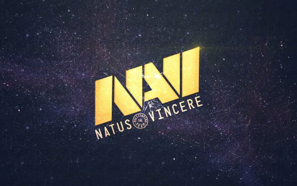 Natus Vincere (NaVi) esports team logo on a starry background for HD desktop wallpaper.