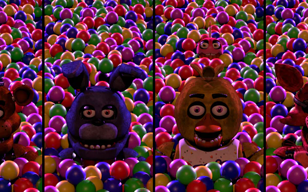 Fazbear Entertainment Freddy Fazbear's Pizza Classic Animatronics Original Animatronics Five Nights at Freddy's HD Desktop Wallpaper | Background Image