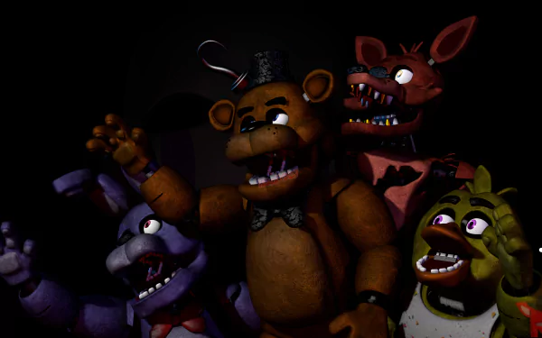 Freddy (Five Nights at Freddy's) Foxy (Five Nights at Freddy's) video game Freddy Fazbear's Pizza Five Nights at Freddy's HD Desktop Wallpaper | Background Image
