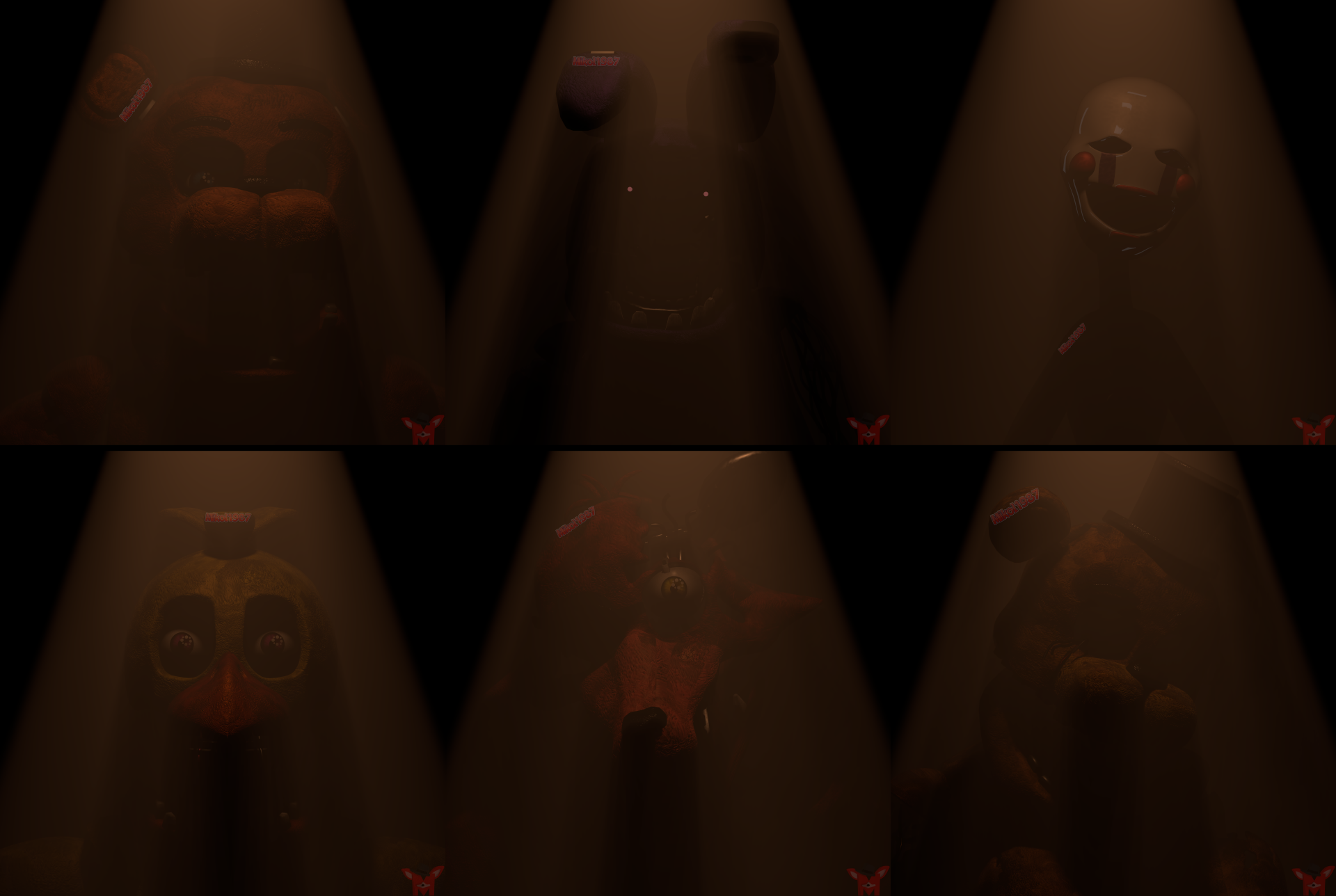 Download Withered Freddy (Five Nights At Freddy's) Golden Freddy (Five Nights At Freddy's) Video Game Five Nights At Freddy's 2 Five Nights At Freddy's 8k Ultra HD Wallpaper by Mikol1987