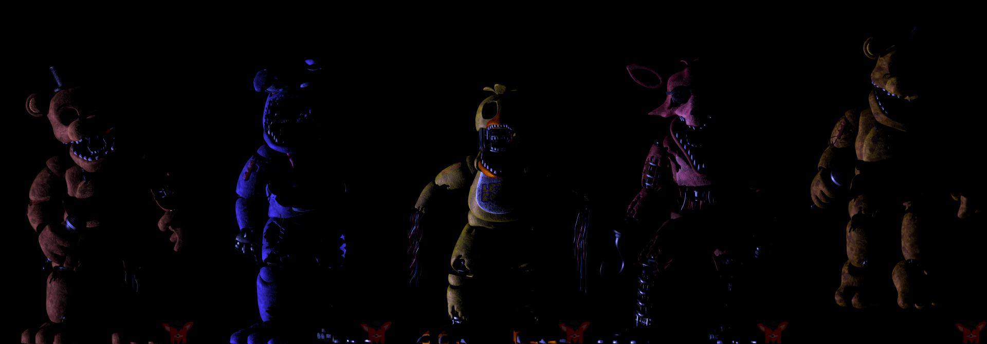 Download Golden Freddy (Five Nights At Freddy's) Withered Freddy (Five Nights At Freddy's) Video Game Five Nights At Freddy's 2 Five Nights At Freddy's 8k Ultra HD Wallpaper by Mikol1987