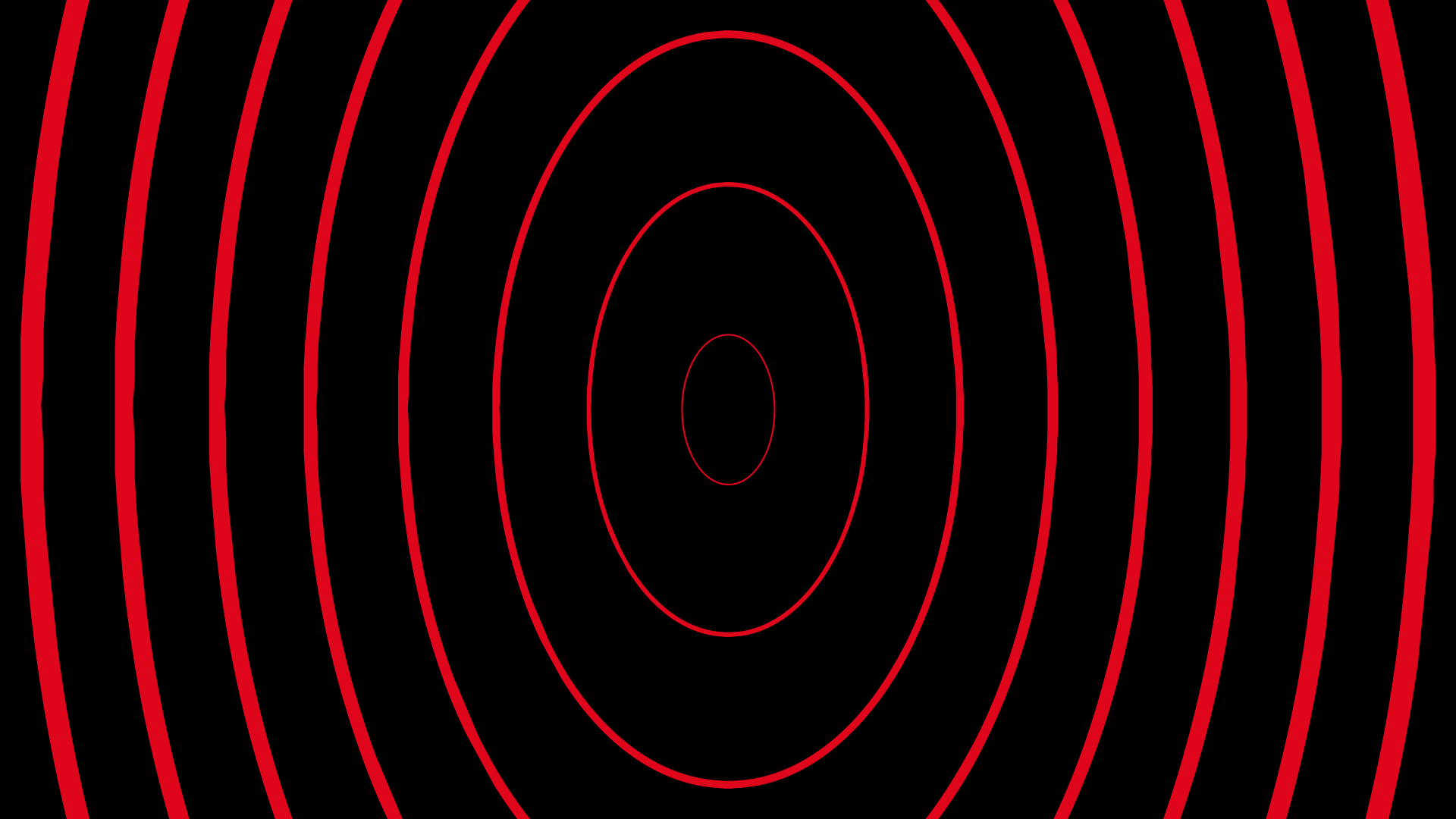 A.C. Milan illustration with concentric red circles on a black background, designed as a 4K Ultra HD PC desktop wallpaper.