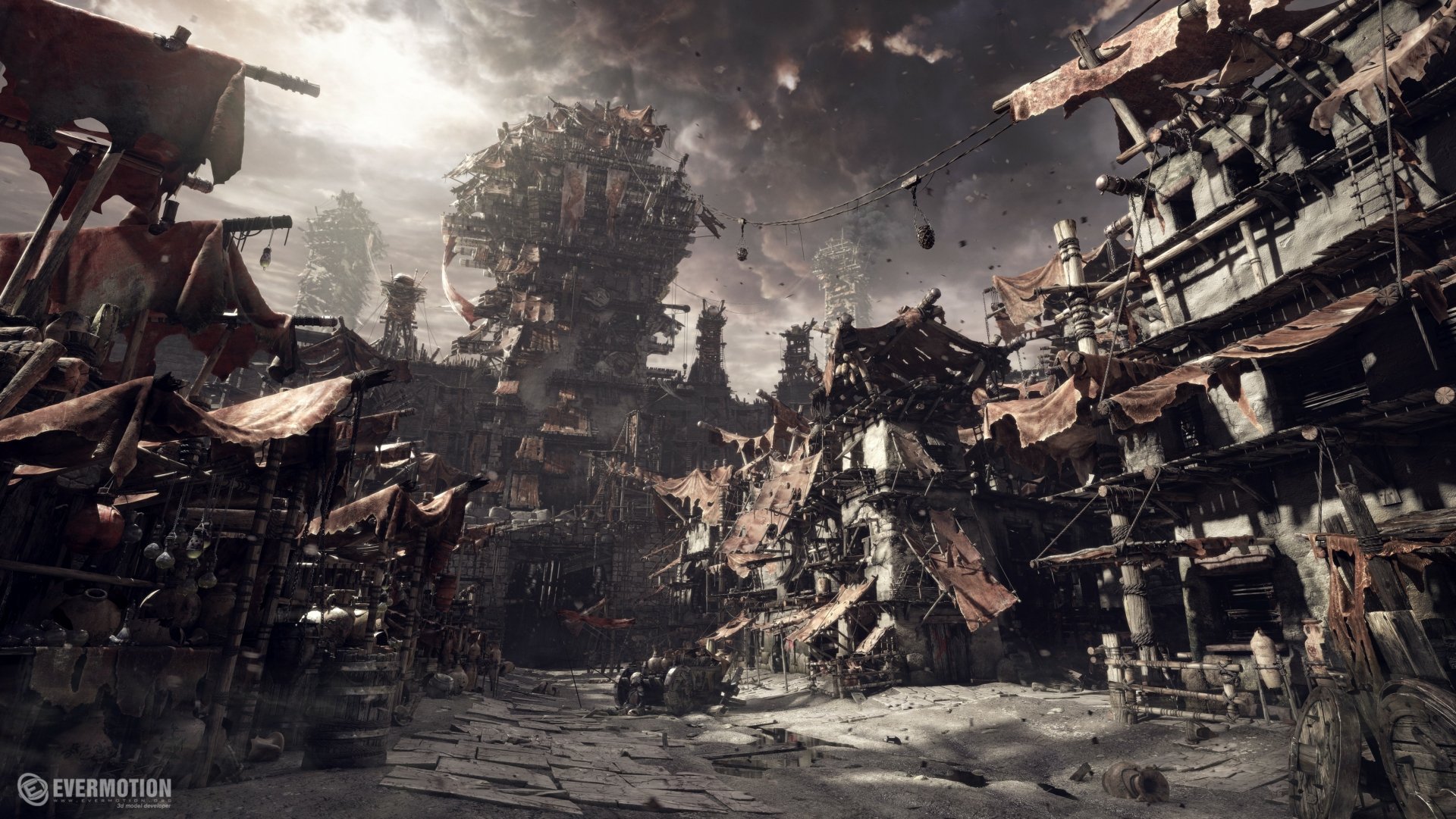 Download Fantasy Apocalyptic Landscape Fantasy Landscape 4k Ultra HD Wallpaper by www.evermotion.org