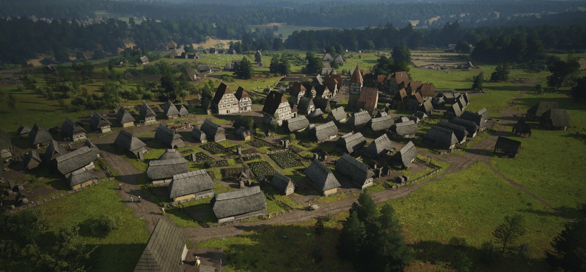 Manor Lords Village HD Wallpaper