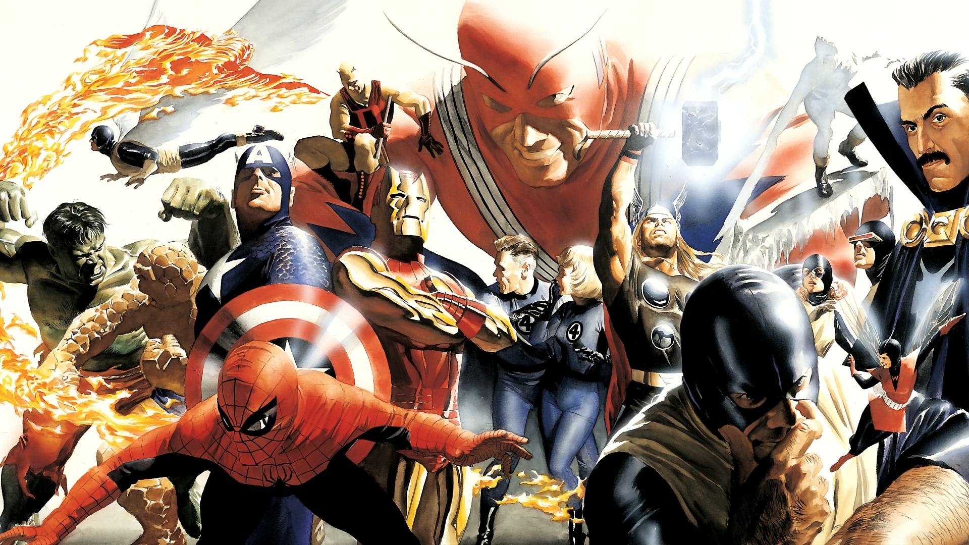 Download Marvels Spider Man Captain America Fantastic Four Avengers HD Wallpaper