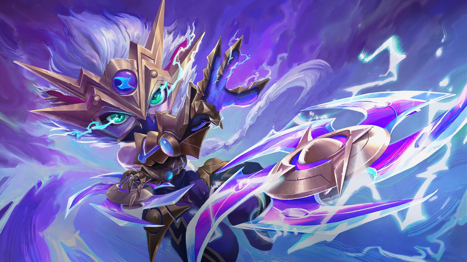 HD desktop wallpaper featuring Kennen from the video game League of Legends: Wild Rift, showcasing vibrant colors and dynamic action.