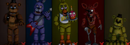 Golden Freddy (Five Nights At Freddy's) Freddy (Five Nights at Freddy's) video game Freddy Fazbear's Pizza Five Nights at Freddy's HD Desktop Wallpaper | Background Image