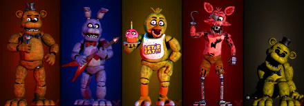 Freddy (Five Nights at Freddy's) Golden Freddy (Five Nights At Freddy's) video game Freddy Fazbear's Pizza Five Nights at Freddy's HD Desktop Wallpaper | Background Image
