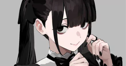 girl black eyes smile gothic HD Desktop Wallpaper | Background Image