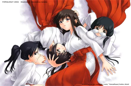 Anime shrine maiden HD Desktop Wallpaper | Background Image