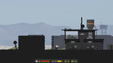 HD desktop wallpaper and background of the video game The Final Station, featuring a character navigating a silhouetted industrial setting against a mountain backdrop.