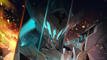 High-definition desktop wallpaper featuring Sam from the video game Honkai: Star Rail, showcasing the character in vibrant, dynamic colors with sparks and light effects.