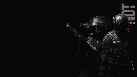 4K Ultra HD wallpaper featuring SWAT operatives from the Ready or Not video game, designed for a gaming PC background.