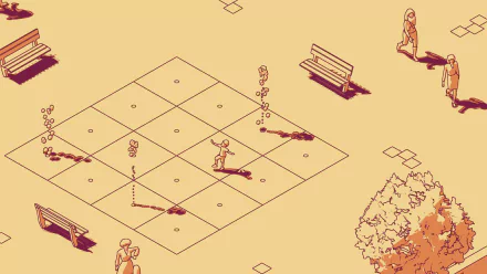 A high-definition desktop wallpaper and background featuring imagery from the video game SCHiM.